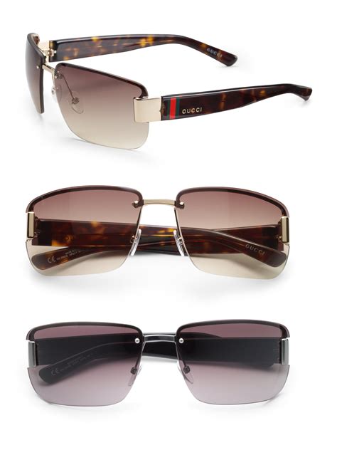 black gucci sunglasses men|gucci rimless sunglasses men's.